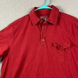 Vintage Style Pizza Hut Red Polo Large L Employee Uniform Work Shirt Cargo